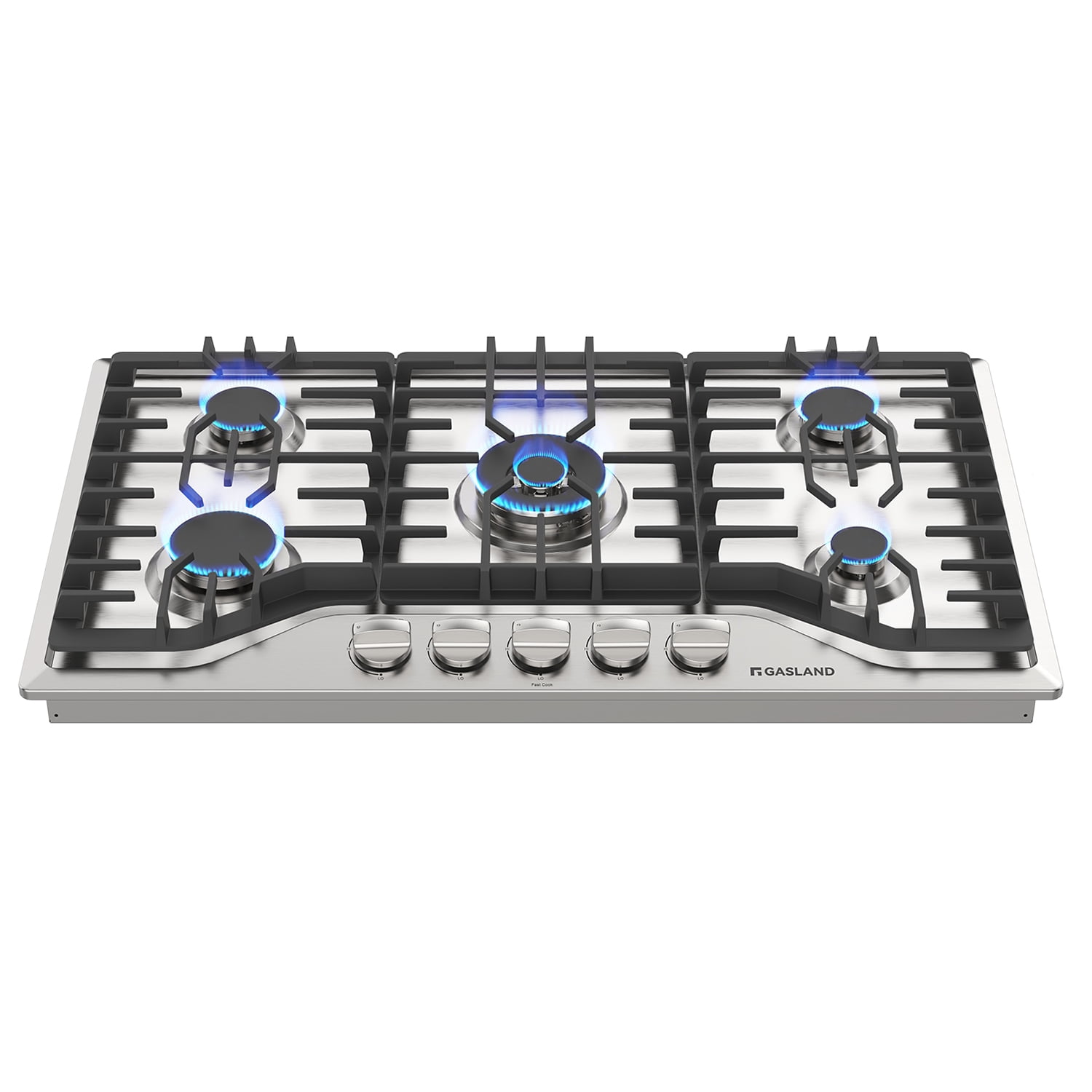 Gasland 36" 5 Burners Gas Stove Top, NG/LPG Convertible Built-in Gas Cooktop, Stainless Steel