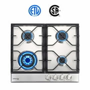 Gasland Chef GH60SF 24" 4 Burner Built-in Gas Stove Top,NG/LPG Convertible Cooktops,Stainless Steel
