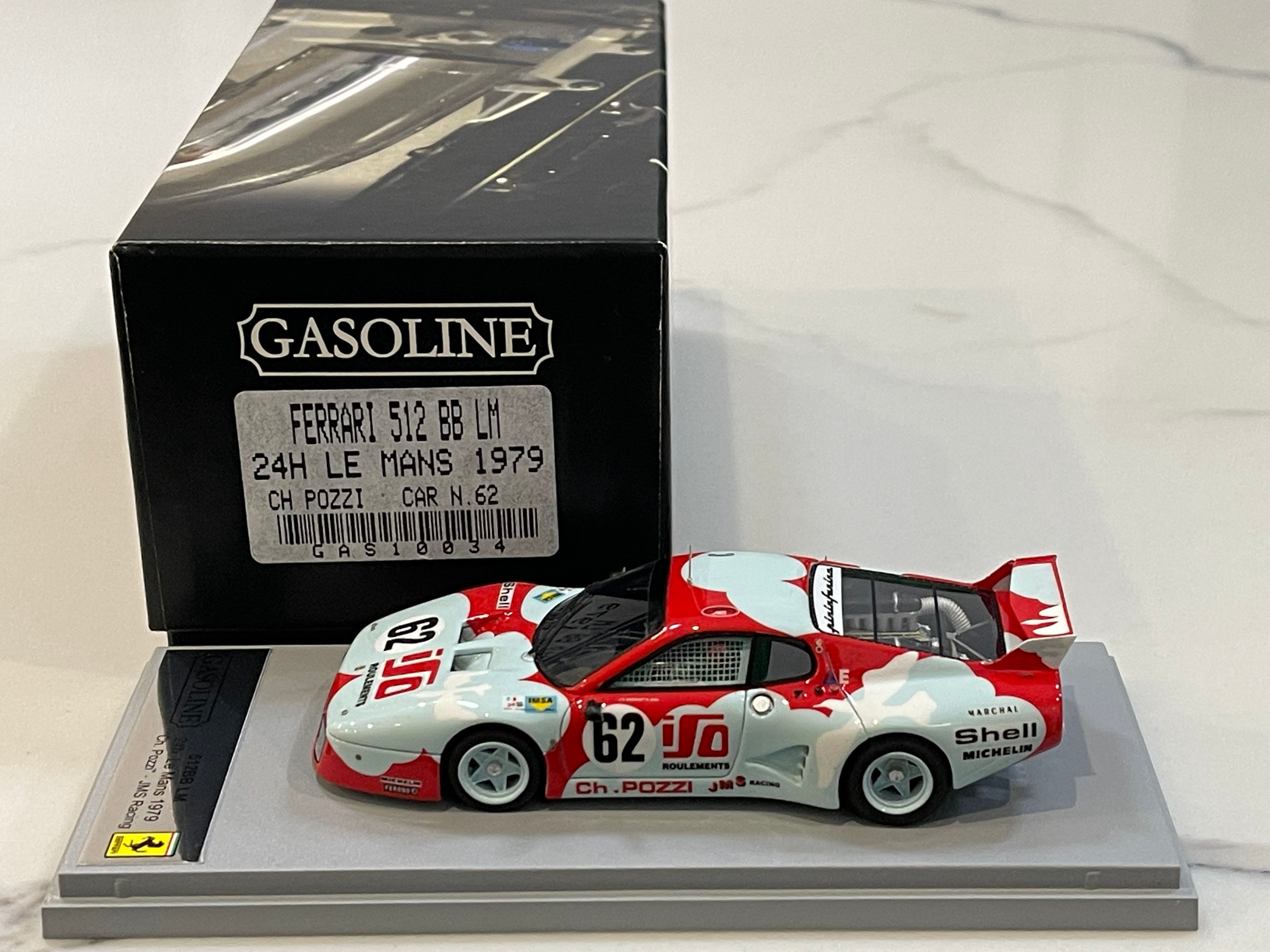Gasoline 1/43 Ferrari 512 BBLM 24 Hours Le Mans 1979 White/Red No. 62 GAS10034