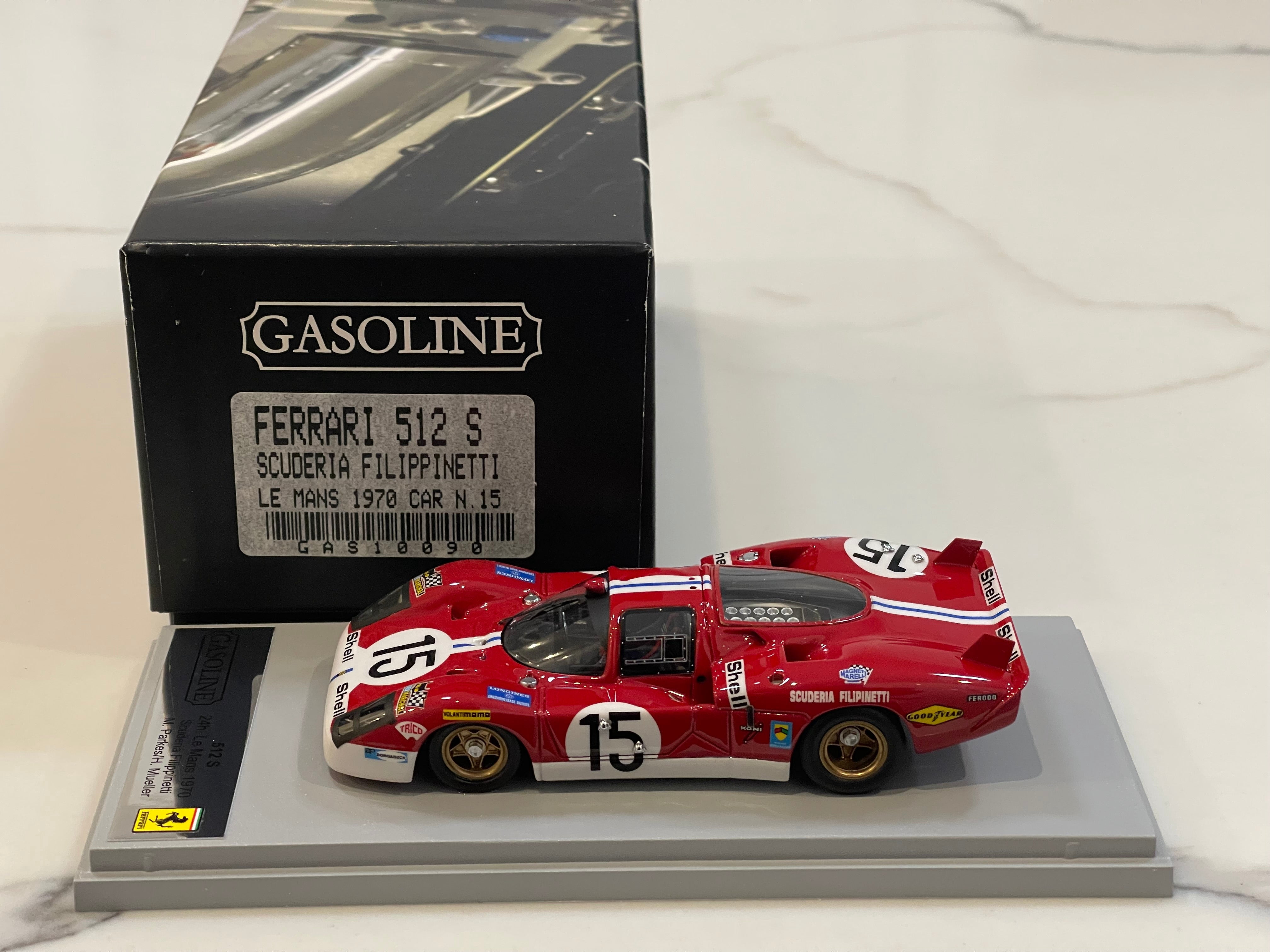 Gasoline 1/43 Ferrari 512 S 24 Hours Le Mans 1970 Red No. 15 GAS10090