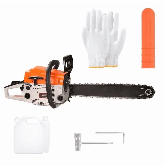 Gasoline Chain Saw 62CC 20-inch Saw Chain, Cutting Tool, EfficientWood Cutting, Logging And Ranch, Farm Durable Design, Silent Design Safe To Use,Shockproof Handle