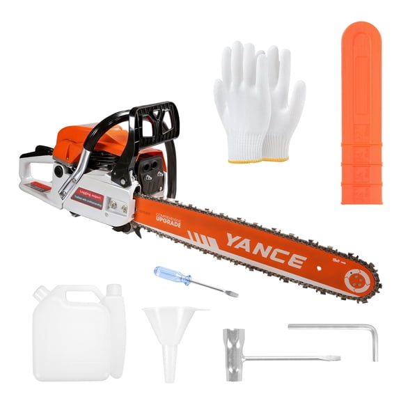 Gasoline Chain Saw 62CC 18-inch Saw Chain, Cutting Tool, EfficientWood Cutting, Logging And Ranch, Farm Durable Design, Silent Design Safe To Use,Shockproof Handle