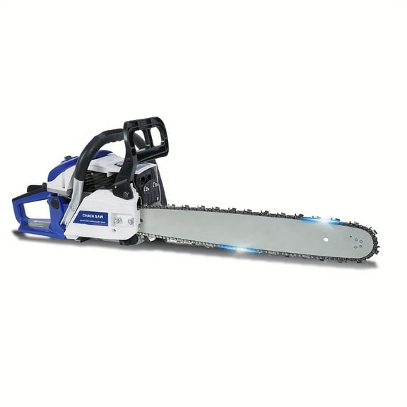 Gasoline Chain Saw with 2-Stroke Engine - 20-Inch Chain, Durable Silent Design, Shockproof Handle - For Logging, Ranch, Farm & Family Gift