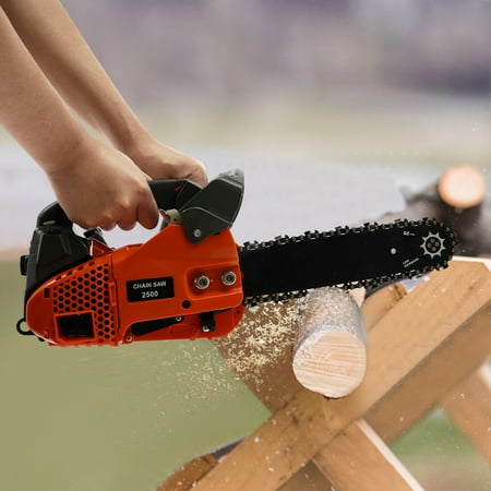 Gasoline Chainsaw, 2-Stroke Engine Chainsaw 22*8.3 in Equipped With 1.22 hp And 25.4CC Displacement 900W 9000rpm Top Handle Chainsaw