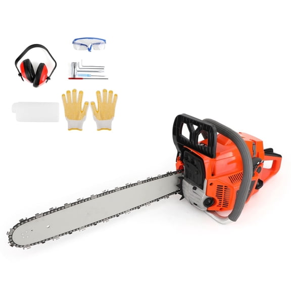 Gasoline Chainsaw with 22 in. Bar 52CC Engine 2-Cycle Powered Gas Chainsaw for Farm/Garden/Ranch/Firewood