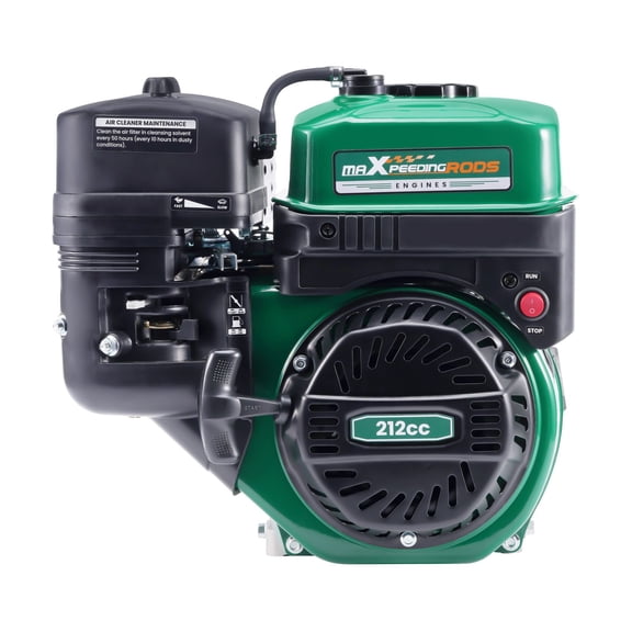 Gasoline Electric Start Engine Motor - Single Cylinder 4-Stroke OHV, 212cc, 8KW, Recoil Start, Shaft 3/4", MXR212R Engine for Go-Karts, Compressors & More