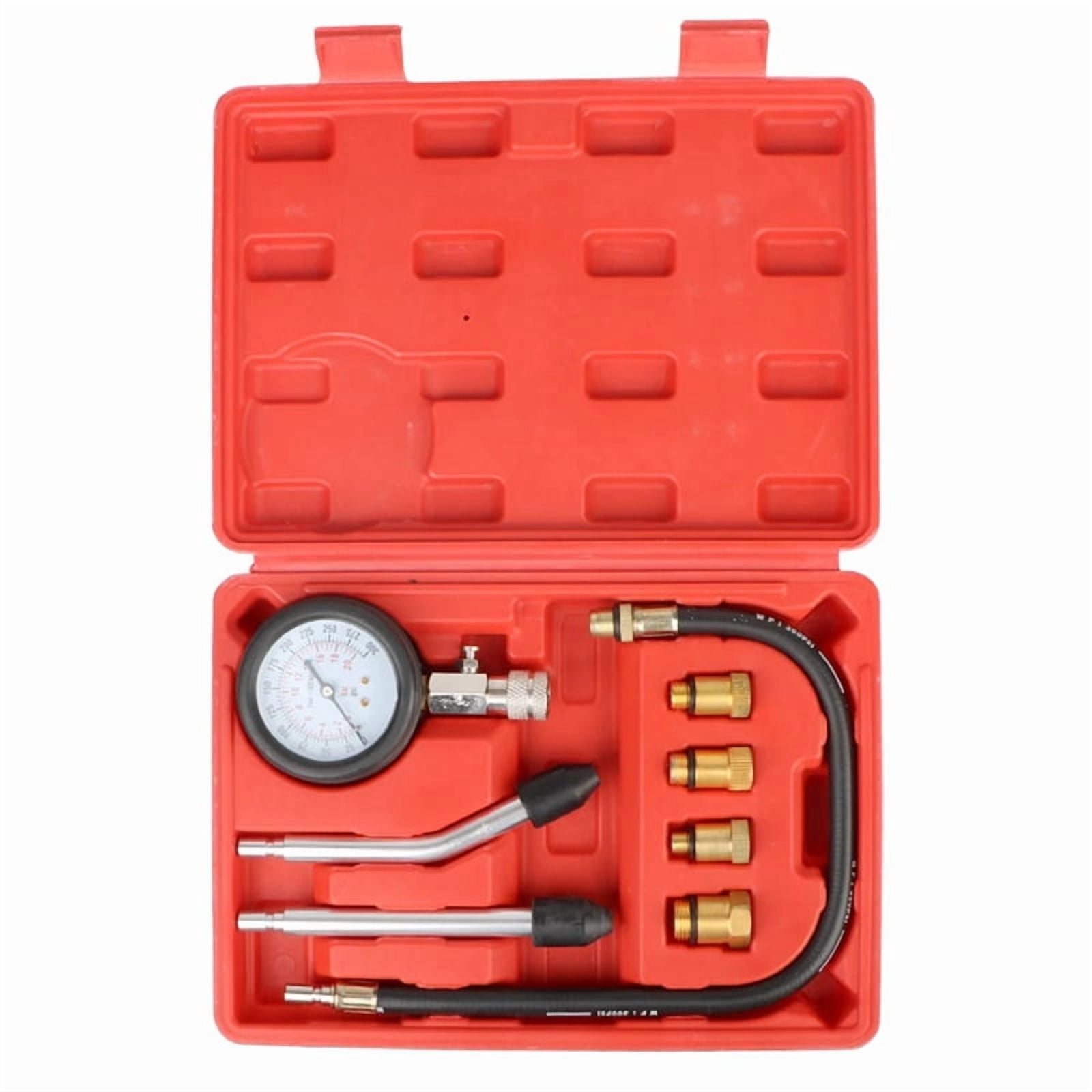 Gasoline Engine Compression Meter with M10  M14  Adapter 0-300 PSI Pressure Gauge Automotive Cylinder Tester Kit