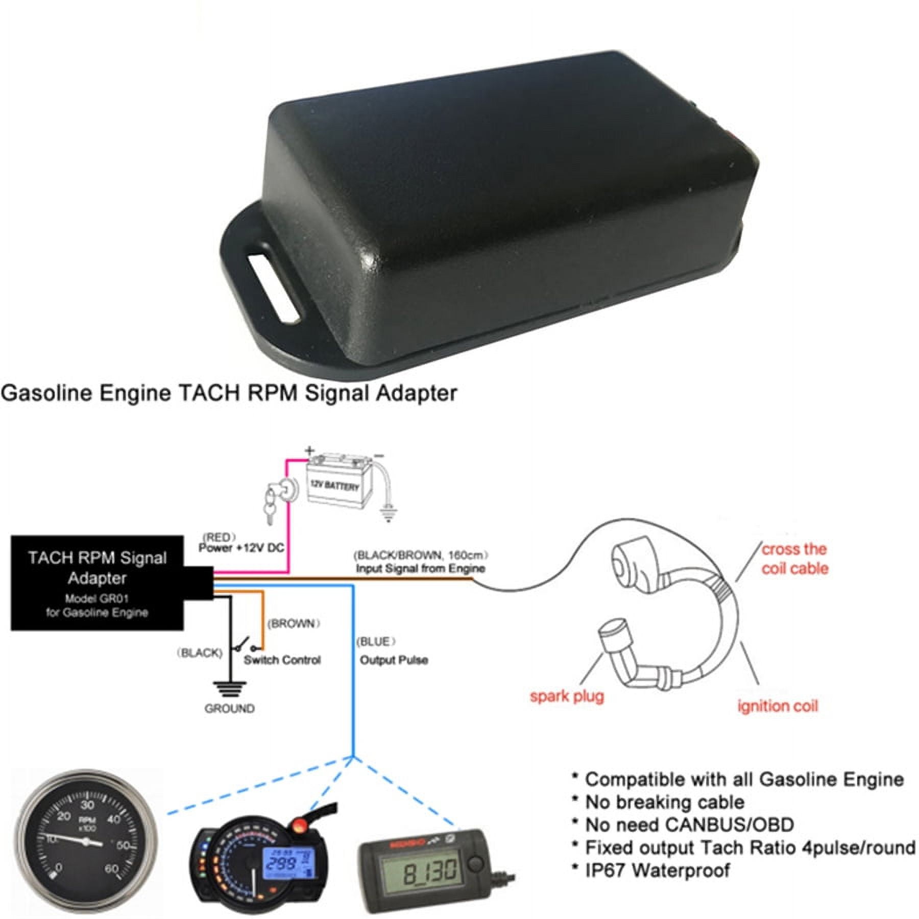 Gasoline Engine RPM Tacho Sensor For Vehicle Truck Boat Yacht Easy Get ...