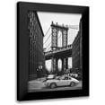 thumbnail image 1 of Gasoline Images 14x18 Black Modern Framed Museum Art Print Titled - By the Manhattan Bridge - BW, 1 of 5