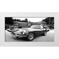 thumbnail image 1 of Gasoline Images 18x11 White Modern Wood Framed Museum Art Print Titled - Vintage Sportscar in historical park, 1 of 4