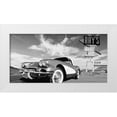 thumbnail image 1 of Gasoline Images 24x14 White Modern Wood Framed Museum Art Print Titled - Cruisin USA - BW, 1 of 4