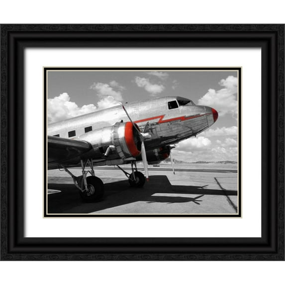 Gasoline Images 24x19 Black Ornate Wood Framed with Double Matting Museum Art Print Titled - DC-3