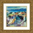 thumbnail image 1 of Gasoline Images 26x26 Gold Ornate Wood Framed with Double Matting Museum Art Print Titled - Racconto mediterraneo (detail), 1 of 4