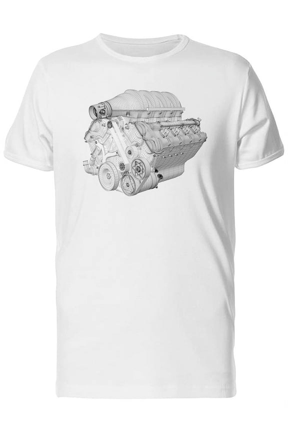 Gasoline Old Engine Tee Men's -Image by Shutterstock