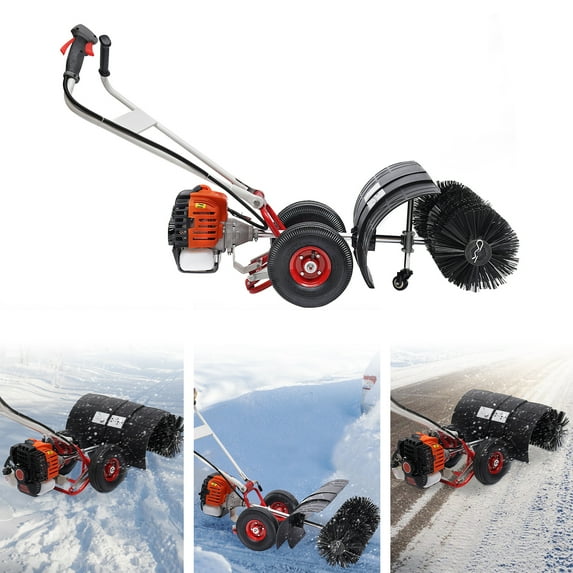 Gasoline Power Sweeper 52cc 2Stroke Hand Push Type Artificial Turf Cleaning Tool