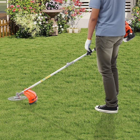 Gasoline-Powered Trimmer - 2.3HP(1.7KW), 52CC Displacement, Two-stroke Air-Cooled Engine - Suitable for Garden, Fence, Porch Weed & Shrub Trimming