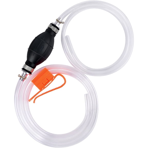 Gasoline Siphon Hose, Gas Oil Water Fuel Transfer Siphon Pump, Portable Widely Use Hand Fuel Pump, Fuel Transfer Pump with 2 Durable PVC Hoses
