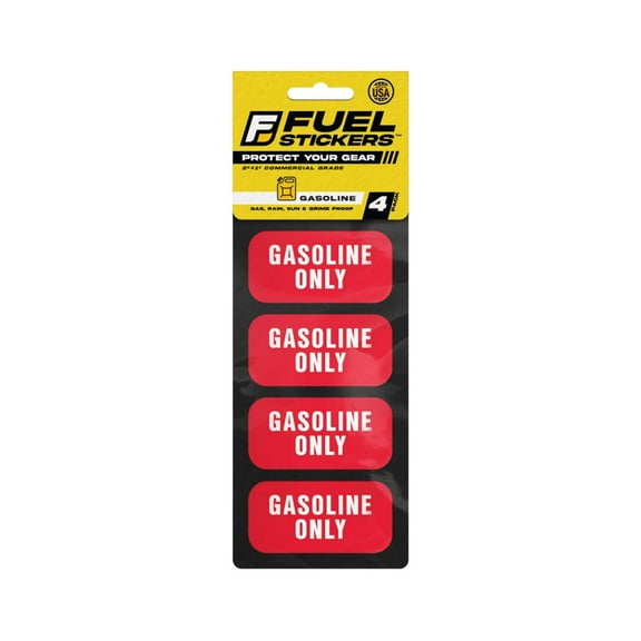 Gasoline Sticker | 2x1 | 4 Labels - USA Made