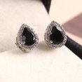 thumbnail image 1 of Gaspara Pear Cut Black Onyx Stud Earring For Women's 925 Sterling Silver, 1 of 3
