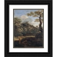 thumbnail image 1 of Gaspard Dughet 19x24 Black Ornate Framed Double Matted Museum Art Print Titled: A Castle in a Wood, 1 of 5