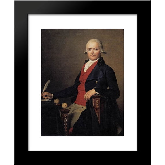 Gaspard Meyer or The Man in the Red Waistcoat 20x24 Framed Art Print by Jacques-Louis David