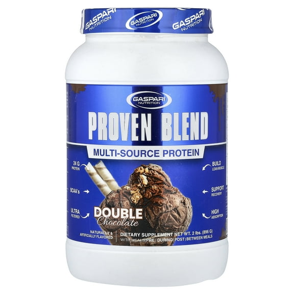 Gaspari Nutrition Proven Blend Multi-Source Protein, Double Chocolate, 2 lbs (896 g)