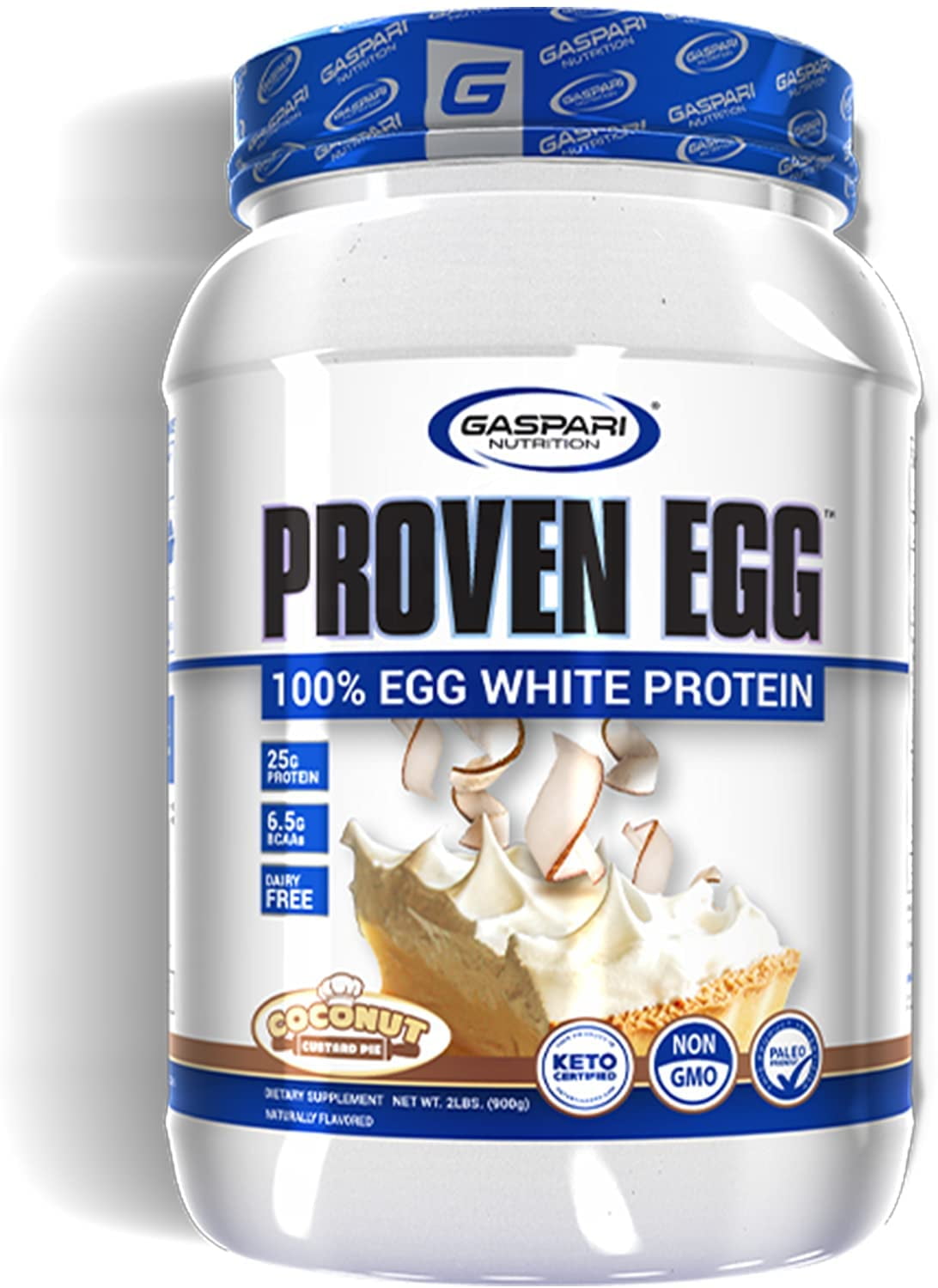 Gaspari Nutrition Proven Egg, 100 Egg White Protein, 25g Protein, Keto