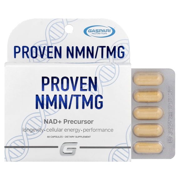 Gaspari Nutrition Proven NMN/TMG, 60 Capsules