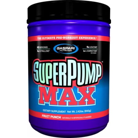 Gaspari Nutrition - SuperPump Max Pre-Workout Formula Fruit Punch - 1.41 lbs.