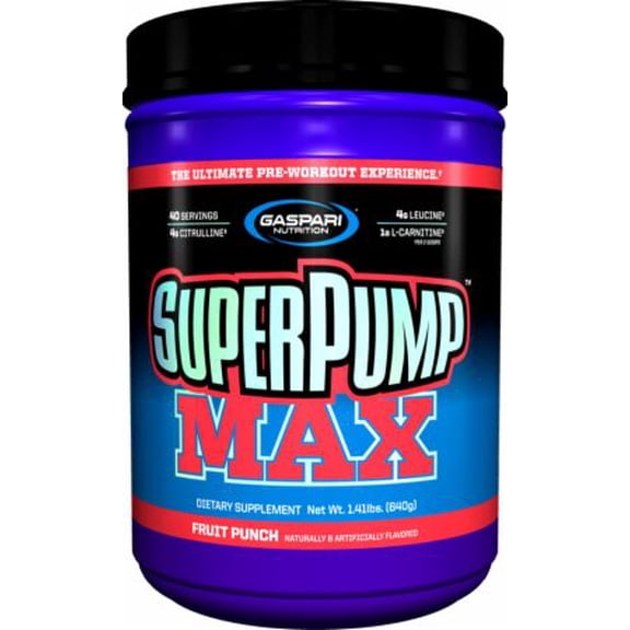 Gaspari Nutrition - SuperPump Max Pre-Workout Formula Fruit Punch - 1.41 lbs.
