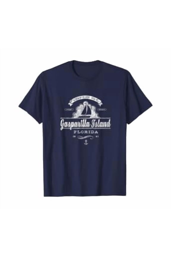 Gasparilla Island Sailboat T-Shirt Vintage Nautical Tee