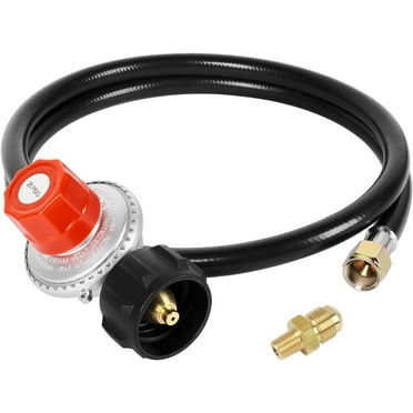 5FT High Pressure Propane Regulator Hose With Gauge 0~30PSI Adjustable