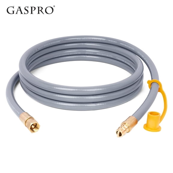 GASPRO 10FT Natural Gas Hose 3/8" ID with Quick Connect Fittings, Low-Pressure Gas Hose for Grill, Pizza Oven, Patio Heater, Weber, Char-Broil & More