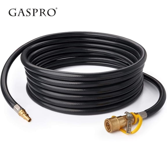 GASPRO RV Quick Connect Propane Hose 20FT, Low-Pressure Gas Extension Line with 1/4" Quick Disconnect, for BBQ Grills, Griddles, Fire Pits & Camping Stoves