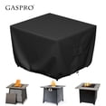thumbnail image 1 of GASPRO Fire Pit Cover Square 30 Inch, 600D Heavy Duty Fabric with Waterproof Patio Fire Table Cover with PVC Coating, Tear & Weather Resistant, UV & Fade Resistant, Windproof, 30" x 30" x 24", Black, 1 of 11
