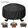 thumbnail image 1 of GASPRO Fire Pit Cover Round 36 Inch, 600D Heavy Duty Fabric with Waterproof Patio Fire Table Cover with PVC Coating, Tear & Weather Resistant, UV & Fade Resistant, Windproof, 36" Dia x 20" H, Black, 1 of 11