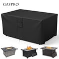 thumbnail image 1 of GASPRO 44 Inch Fire Pit Cover Rectangular, 600D Heavy Duty Fabric with Waterproof Patio Fire Table Cover with PVC Coating, Tear & Weather Resistant, UV & Fade Resistant, 44"W x 28"D x 25"H, Black, 1 of 12