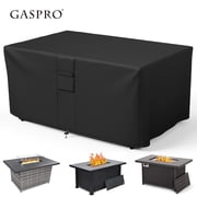 GASPRO 44 Inch Fire Pit Cover Rectangular, 600D Heavy Duty Fabric with Waterproof Patio Fire Table Cover with PVC Coating, Tear & Weather Resistant, UV & Fade R