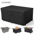 thumbnail image 1 of GASPRO Fire Pit Cover Rectangular, 600D Heavy Duty Fabric with Waterproof Patio Fire Table Cover with PVC Coating, Tear & Weather Resistant, UV & Fade Resistant, Windproof, 52" x 34" x 24" , Black, 1 of 12