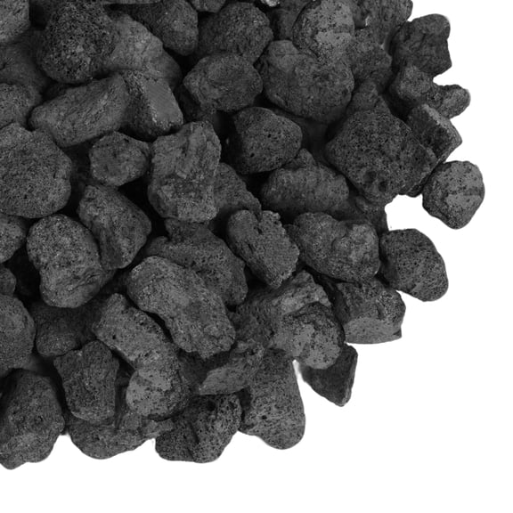 GASPRO 20 lb Explosion-Proof Large Lava Rocks 3-5 Inch Black for Fire Pits & Fireplaces