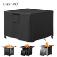 thumbnail image 1 of GASPRO 28 Inch Square Fire Pit Cover, Fits for 24-28 Inch Outdoor Fire Table Cover, 100% Waterproof and Windproof Fire Bowl Cover, 420D Heavy Duty Fabric, 28"W x 28"D x 25"H Black, 1 of 12