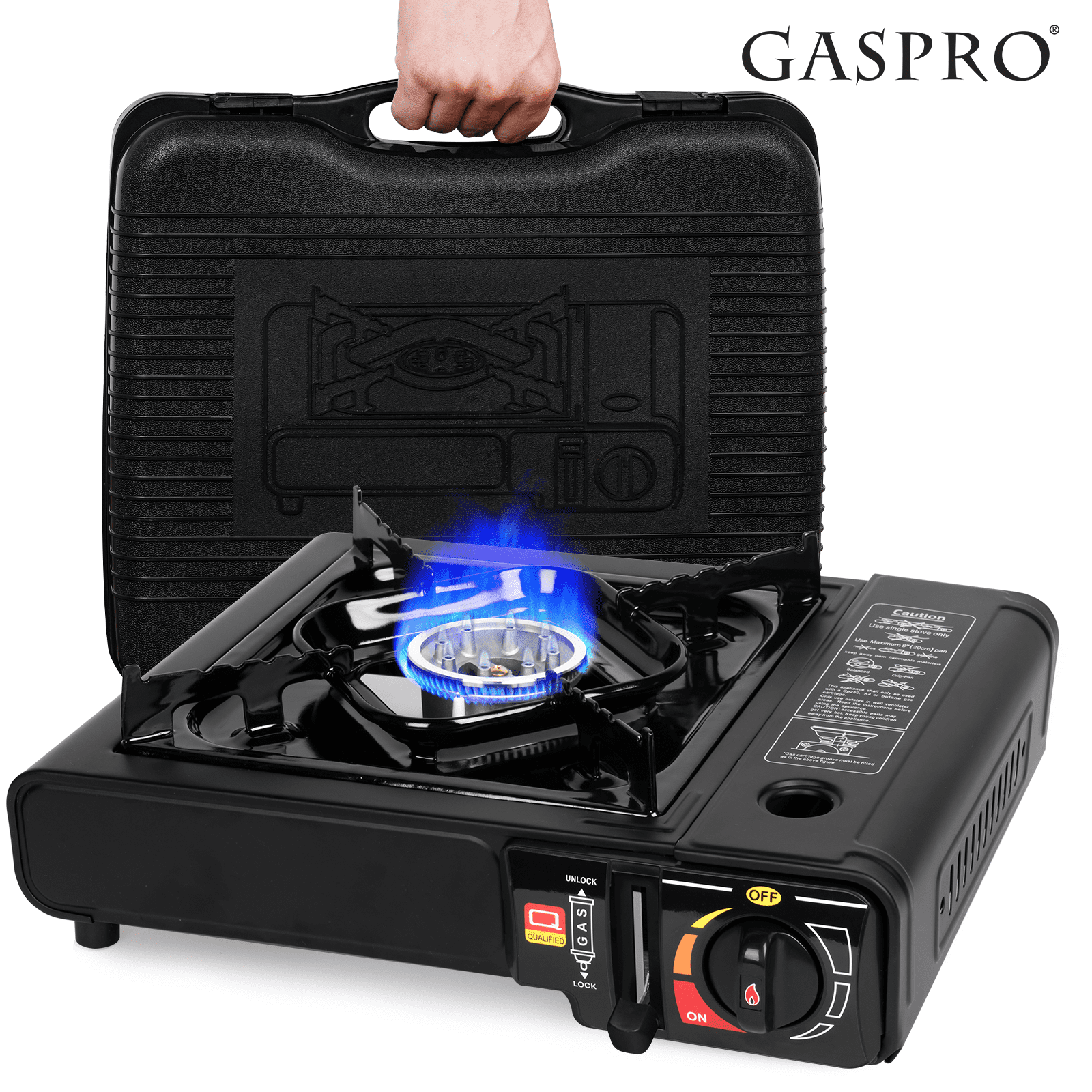 GASPRO Portable Butane Camping Stove 7800 BTU Single Burner, Camping ...