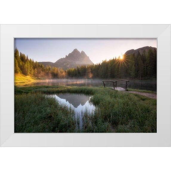 Gastager, Daniel 14x11 White Modern Wood Framed Museum Art Print Titled - Morning Silence