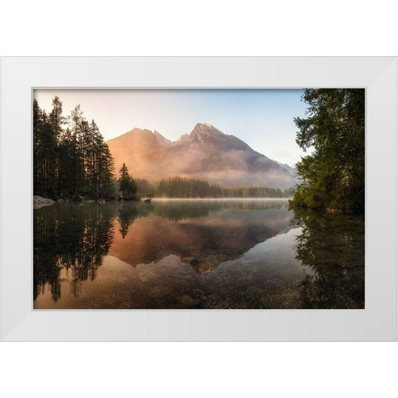 Gastager, Daniel 32x23 White Modern Wood Framed Museum Art Print Titled - Glowing Mist