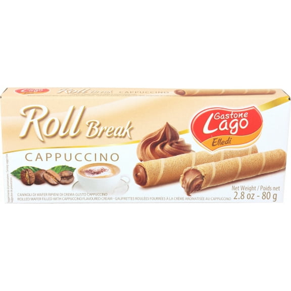 Gastone Lago Wafer Cannoli Cappuccino Cream 2.82 oz (Pack Of 12)