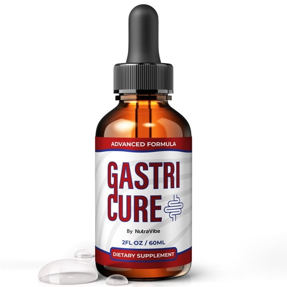 Gastri Cure Drops Gentle Gut & Digestive Support Formula for Balance & Wellness | Easy-to-Use Liquid for Everyday Use (30 Servings)