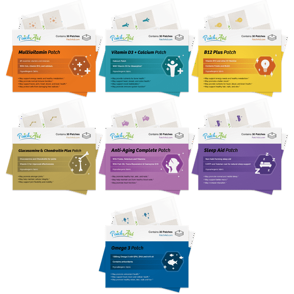 Gastric Band Premium Health Vitamin Patch Pack by PatchAid Size: 1-Month Supply