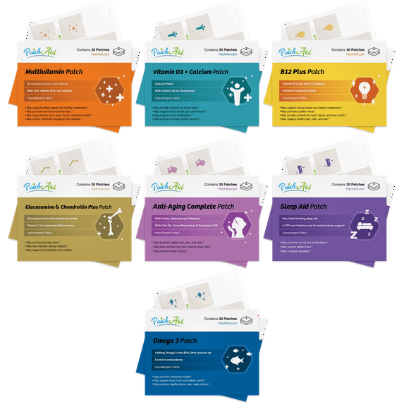 Gastric Band Premium Health Vitamin Patch Pack by PatchAid Size: 6-Month Supply