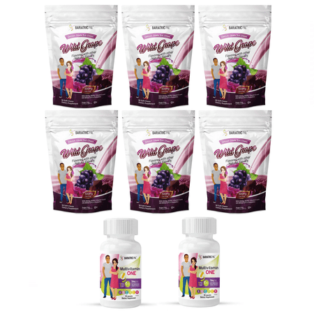 Gastric Sleeve Complete Vitamin Pack - Capsules Size: 6-Month Supply, BariatricPal Multivitamin ONE: Capsule with 18mg Iron, BariatricPal Calcium Citrate Soft Chews: Wild Grape