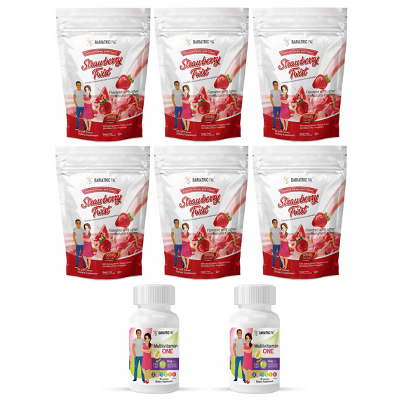 Gastric Sleeve Complete Vitamin Pack - Capsules Size: 6-Month Supply, BariatricPal Multivitamin ONE: Capsule with 45mg Iron, BariatricPal Calcium Citrate Soft Chews: Strawberry Twist